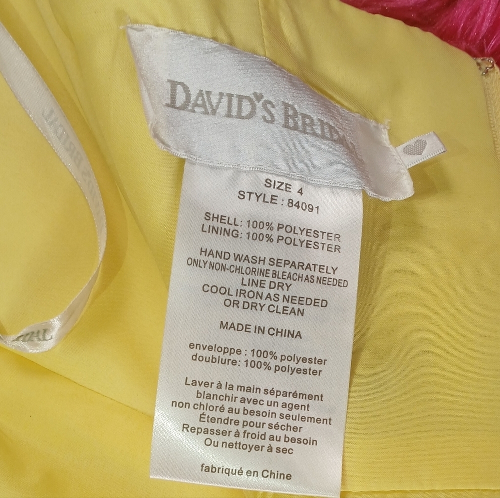 DAVID*S BRIDAL  Chic Strapless Gold Dress  SIZE 4 - Picture 6 of 6